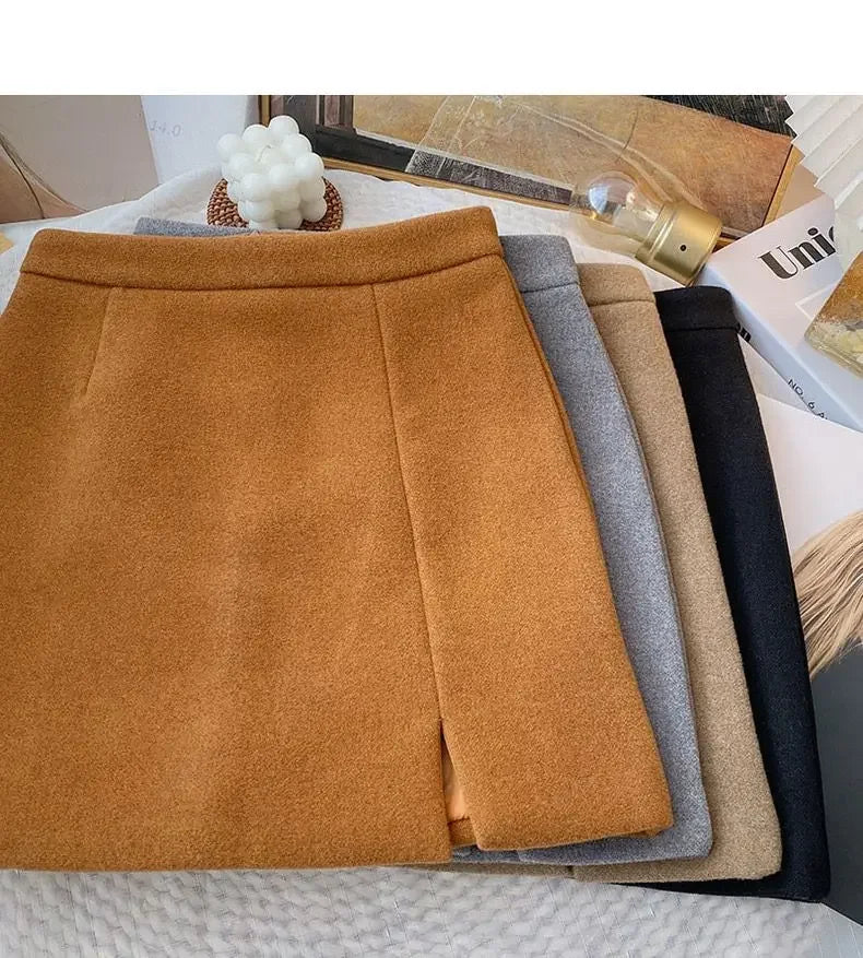 Classic High-Waist Autumn Mini Skirt