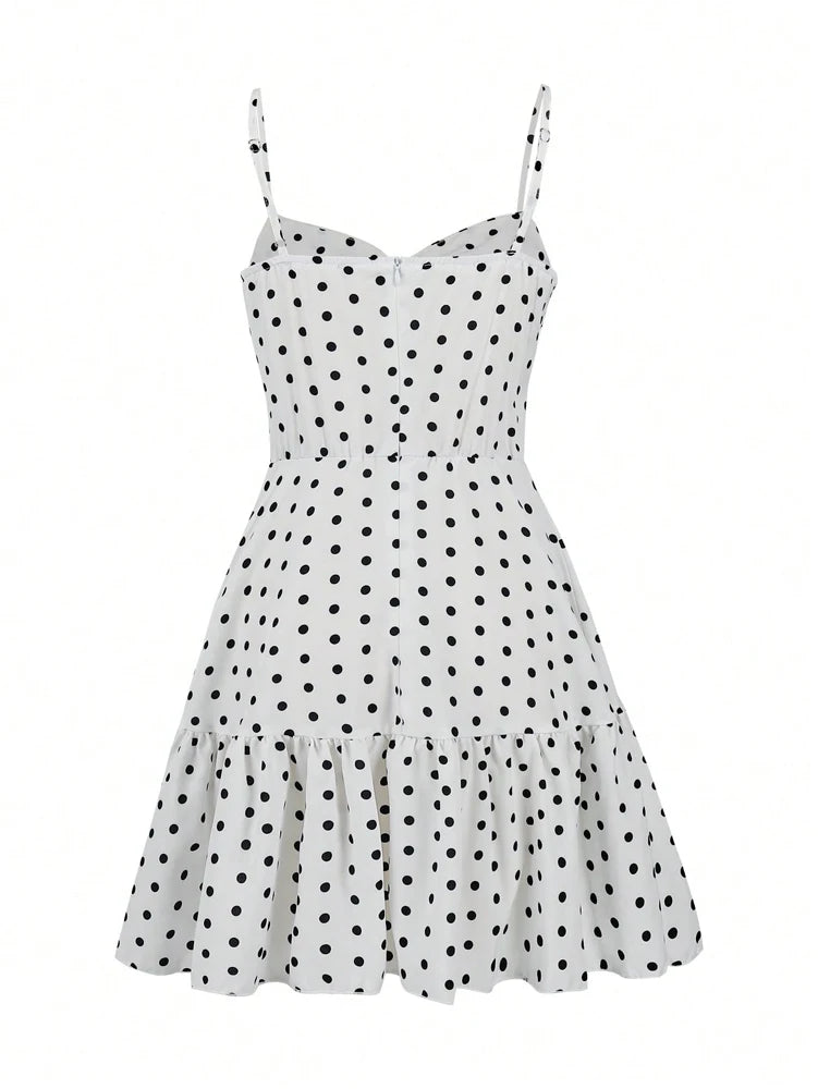 New Women's Polka Dot Mini Dress