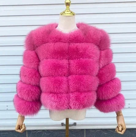 Women Autumn Winter Faux Fur Fox Coats