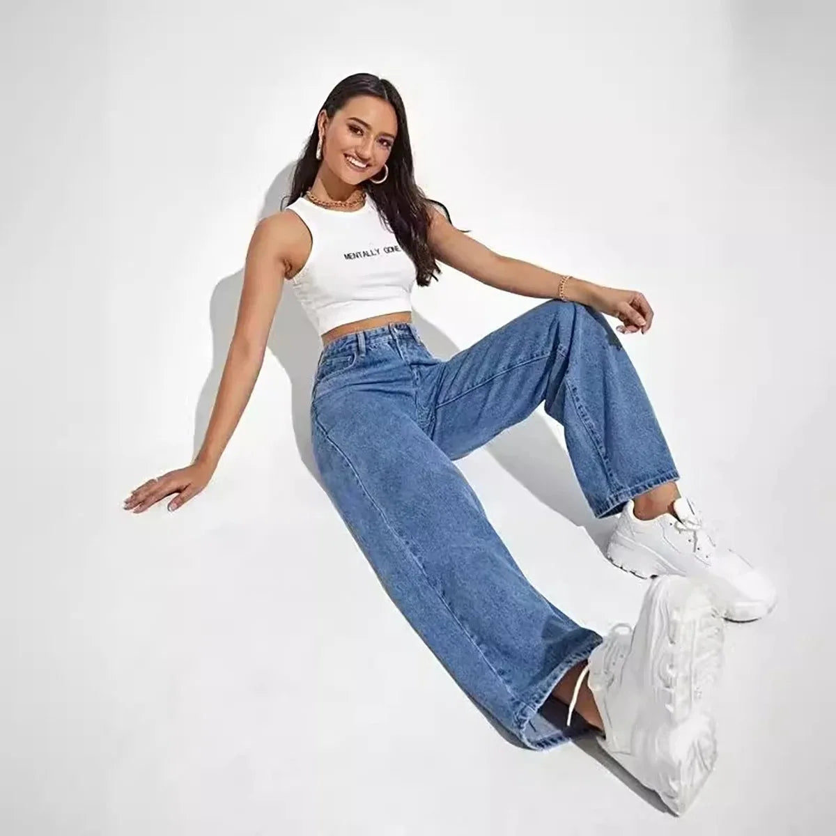 High Waisted Baggy Jeans