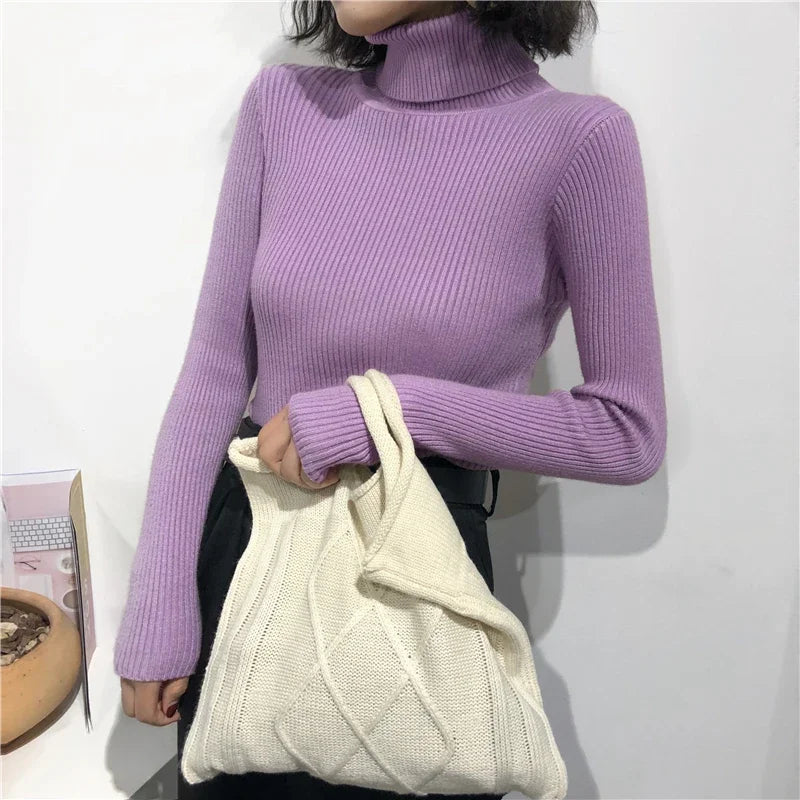 Classic Ribbed Turtleneck Sweater