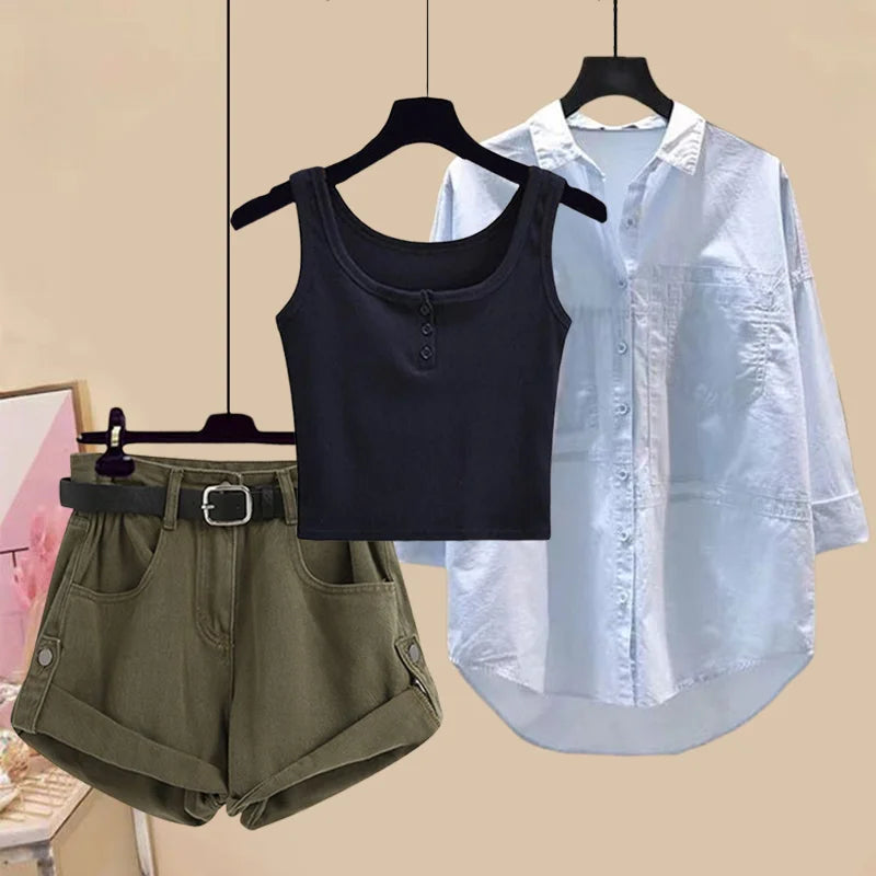 Women Shorts 3-Piece Suit