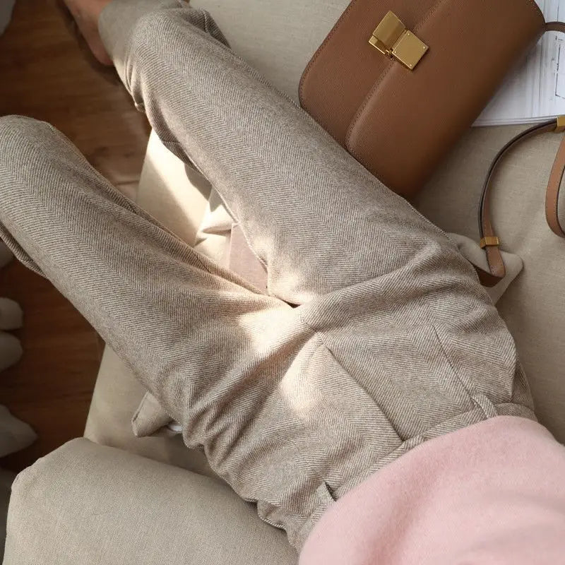 High-Waist Classic Tailored Trousers