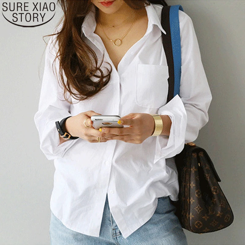 Classic White Button-Up Blouse