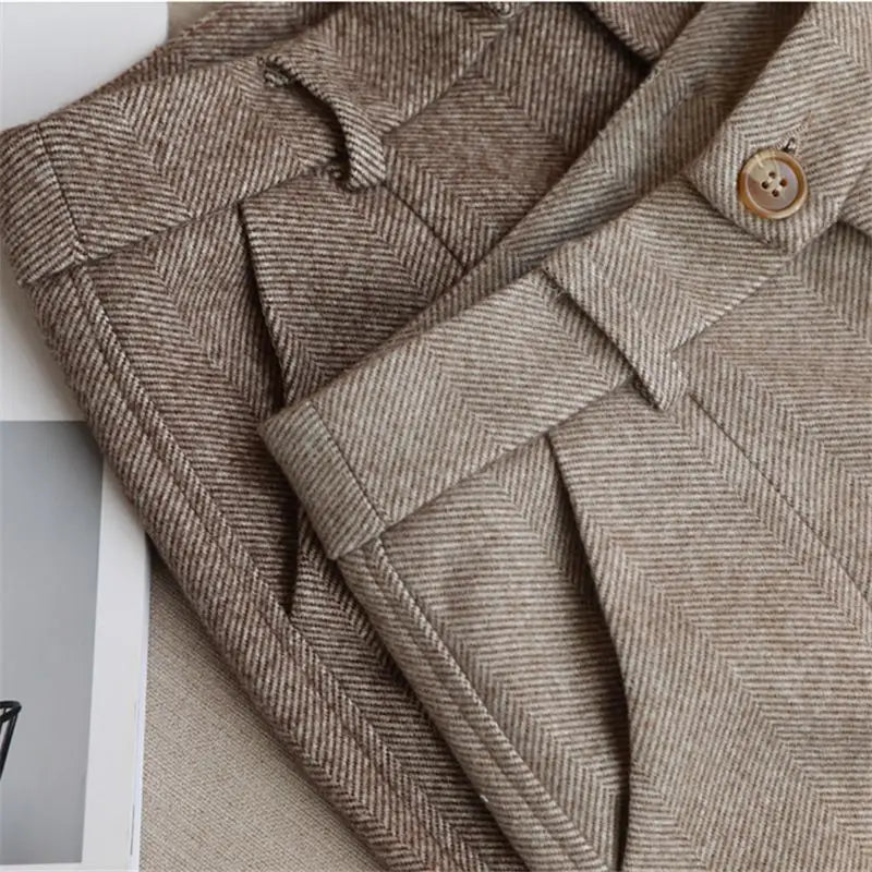 High-Waist Classic Tailored Trousers
